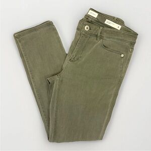 J. Jill Women's Slim Ankle Jeans Size 6 Green Mid Rise Authentic Fit Denim EUC